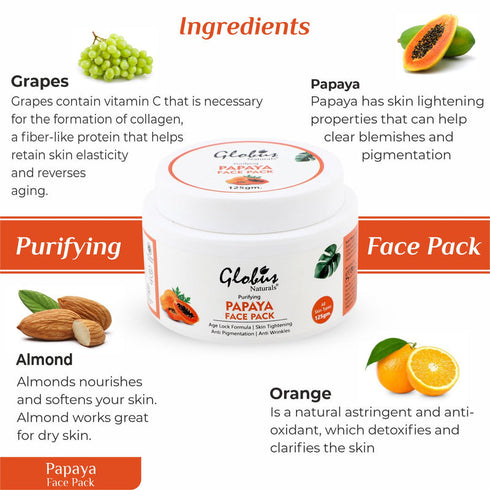 Bio Resurge Papaya Face Pack for Removing Wrinkle and Dark Spots 78g